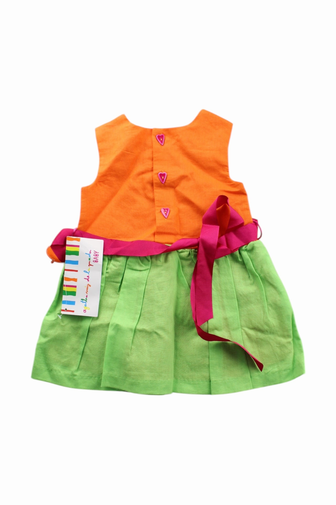 Agatha Ruiz De La Prada Sleeveless Dress With Decorative Belt 6-12M