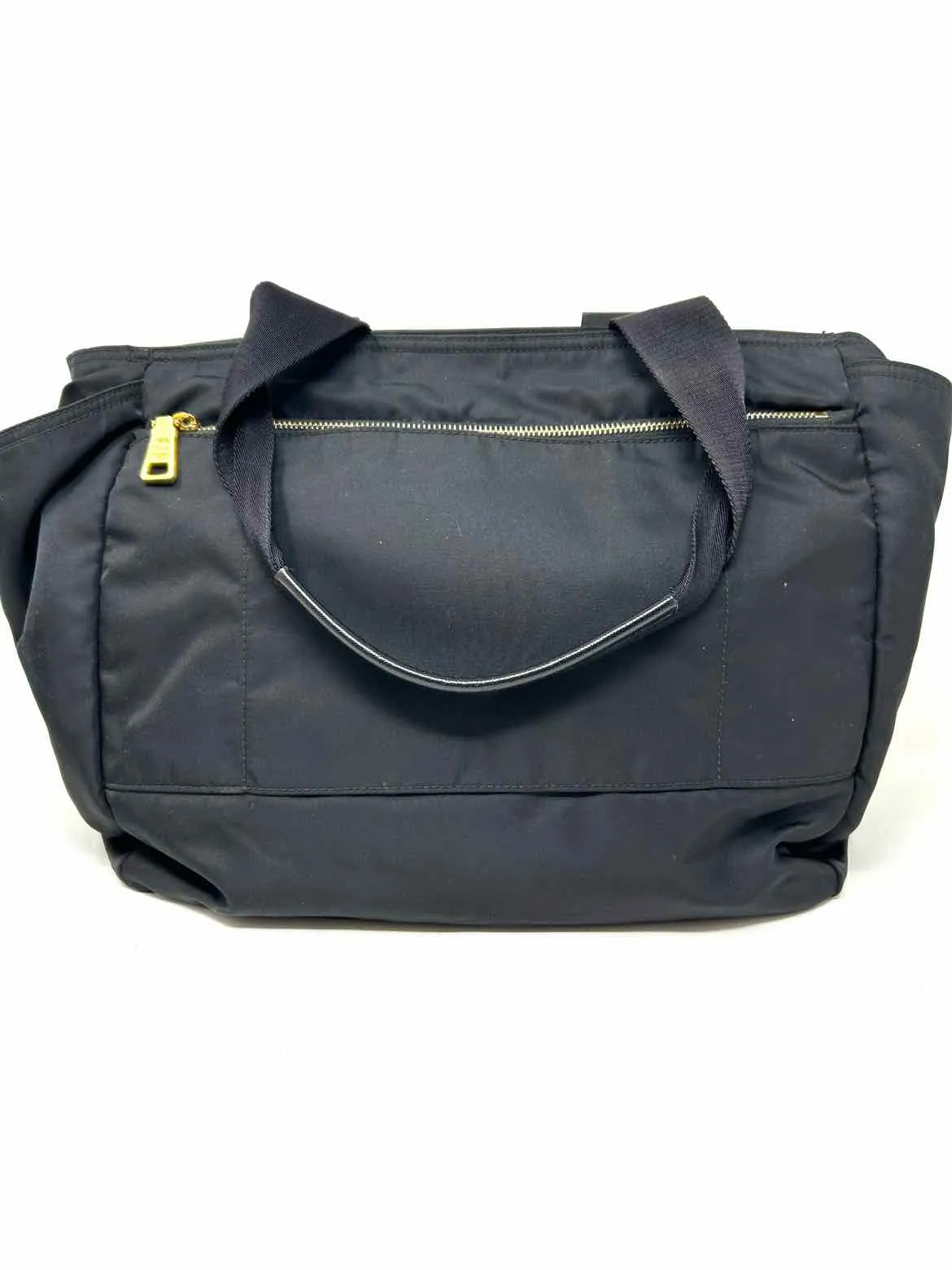 Prada Baby Bag Re-Nylon Tessuto Black Gold Duffle Satchel Bag
