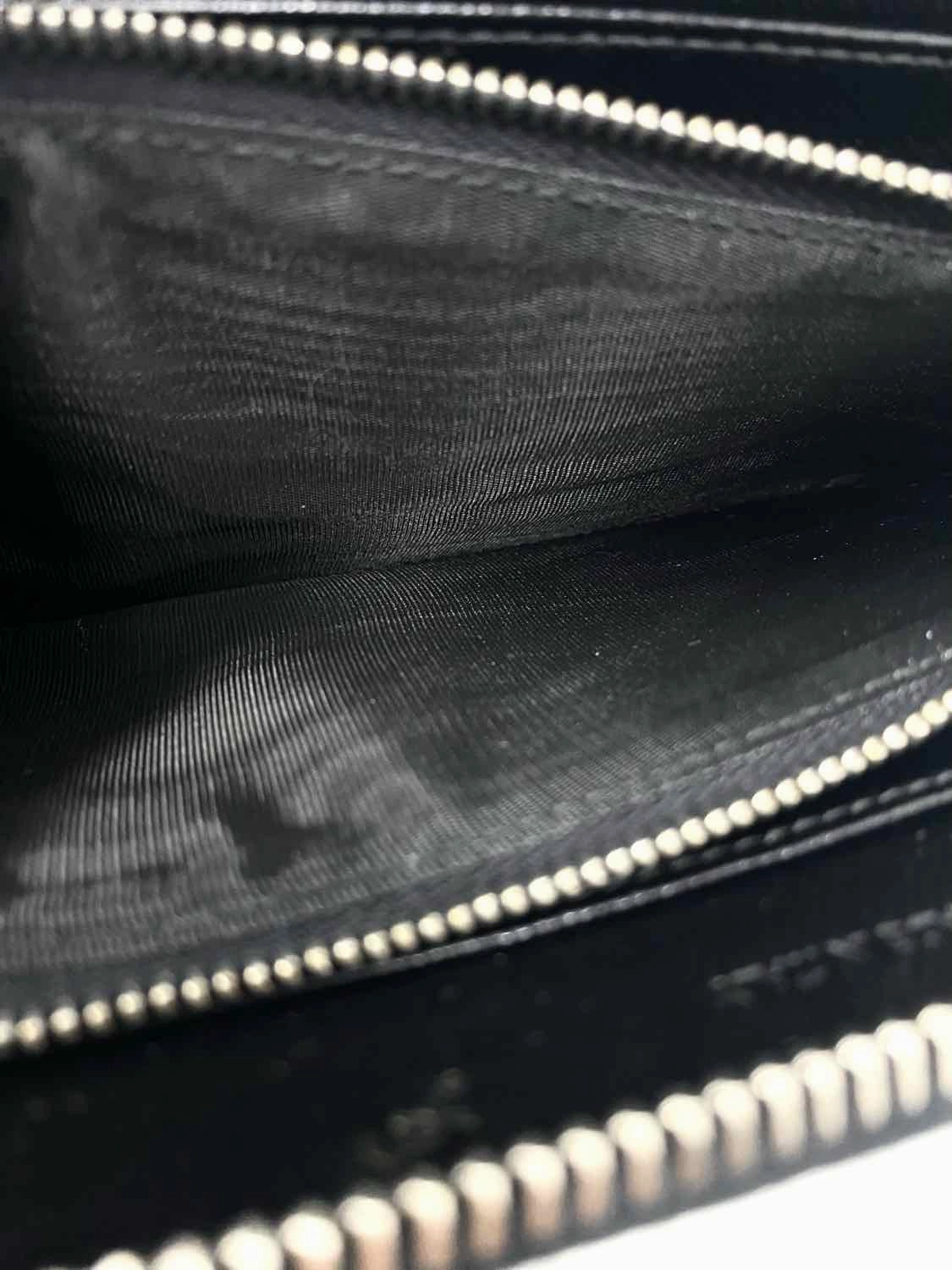 Prada Black Zip-Around Saffiano Leather Wallet