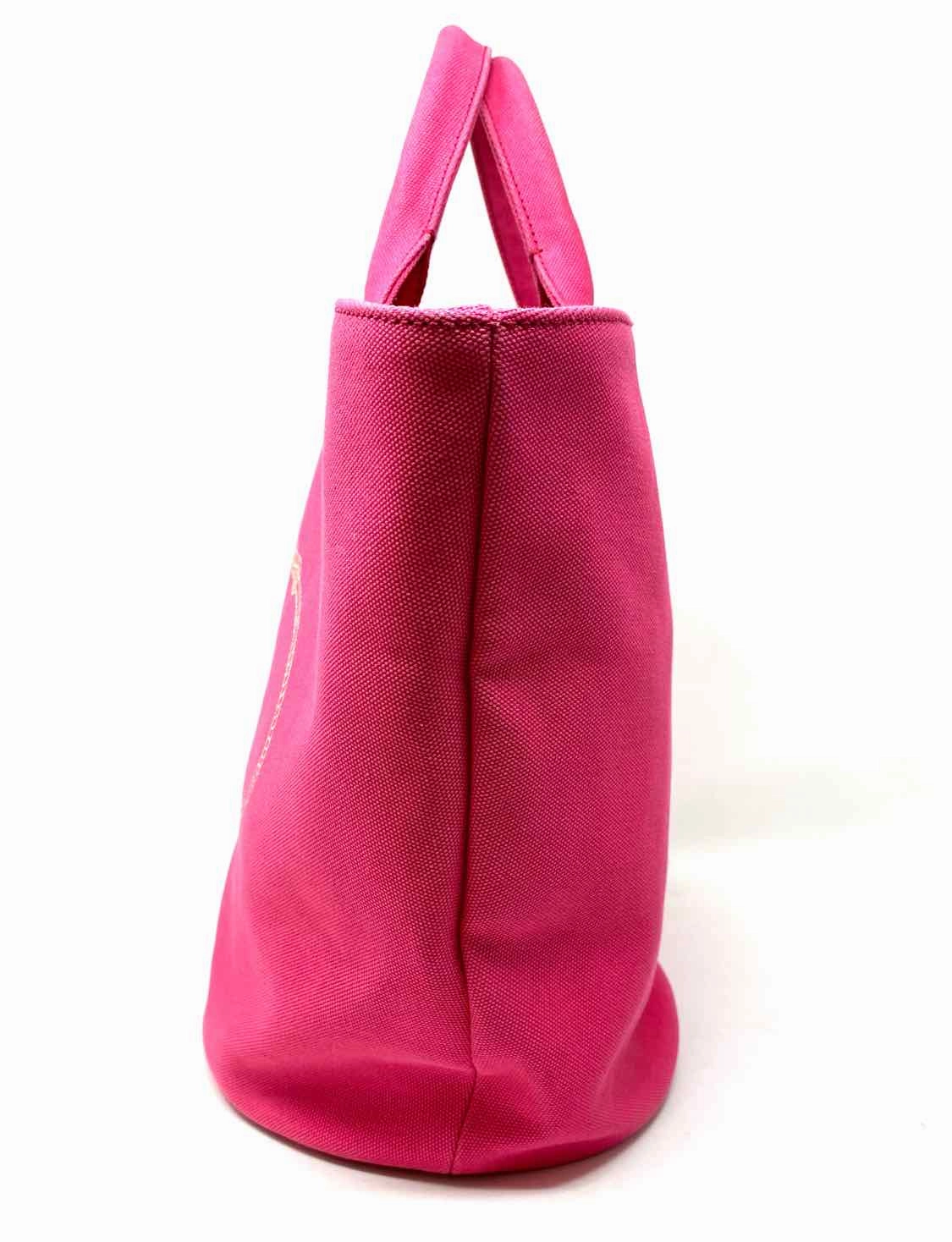 Prada Canapa Shopping Canvas Pink Tote