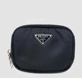 Prada Nylon Black Zip-Around Coin Purse