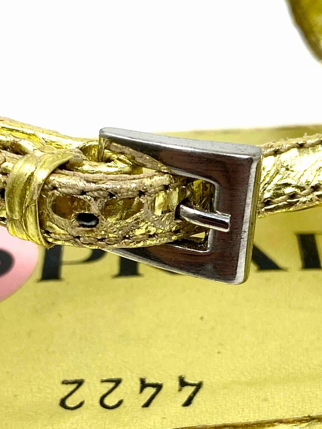 Prada Women's Gold Flat metalic Size 39/9 Sandals