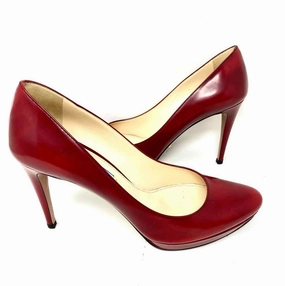 Prada Women's Red Stiletto Leather Size 39/9 Pumps