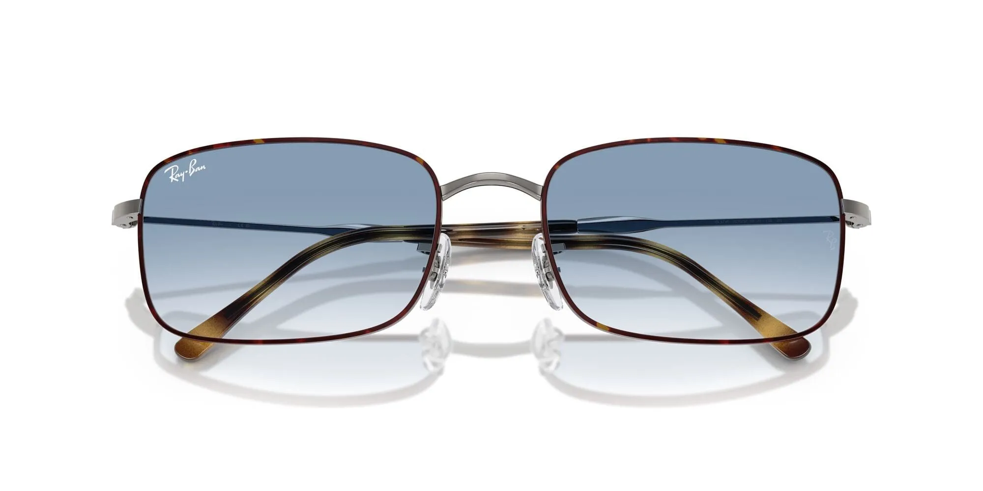 RB3746 92703F (56) havana on gunmetal/clear gradient blue lens