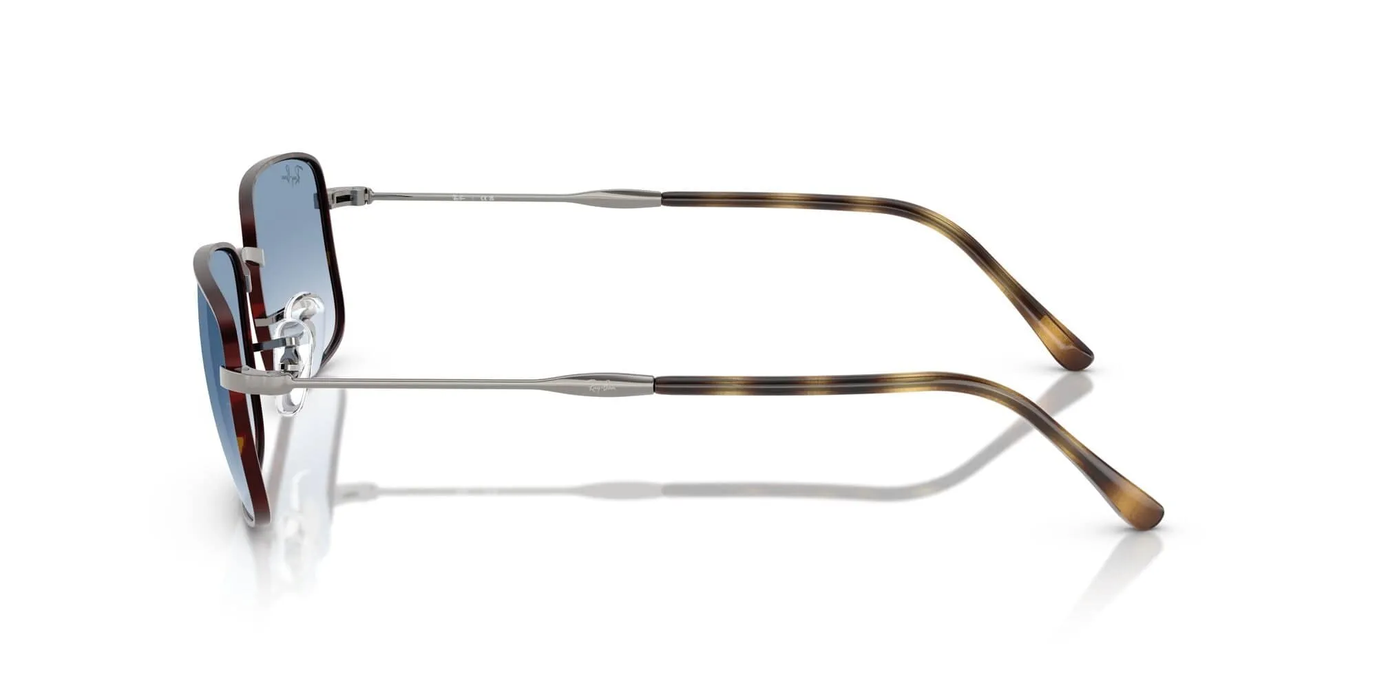 RB3746 92703F (56) havana on gunmetal/clear gradient blue lens